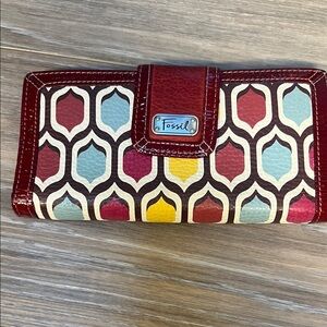 Fossil Colorful Patterned Wallet
